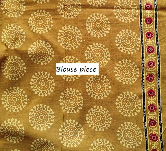 Mul Cotton Ajrakh Saree - Image 5