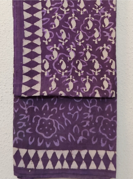Pure Cotton Block print Dress materials sets with kota doria dupatta - Image 3