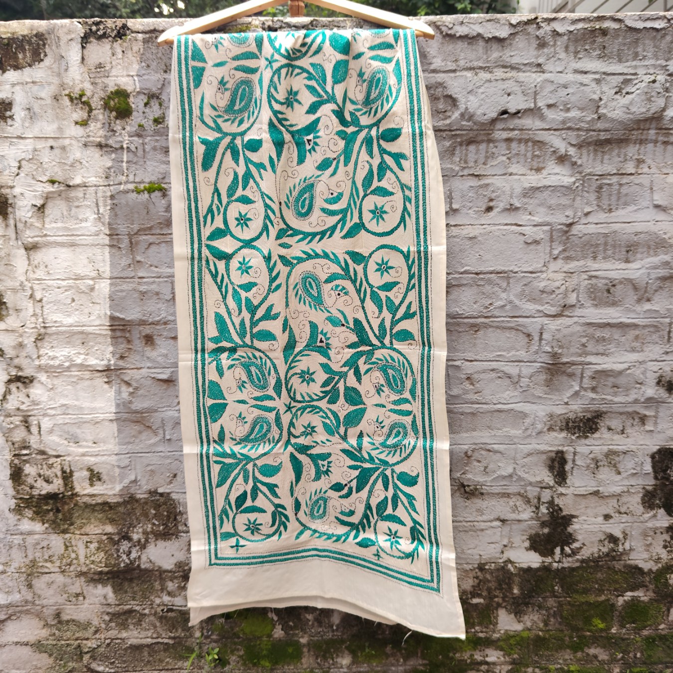 Kantha stole - Semi tussar