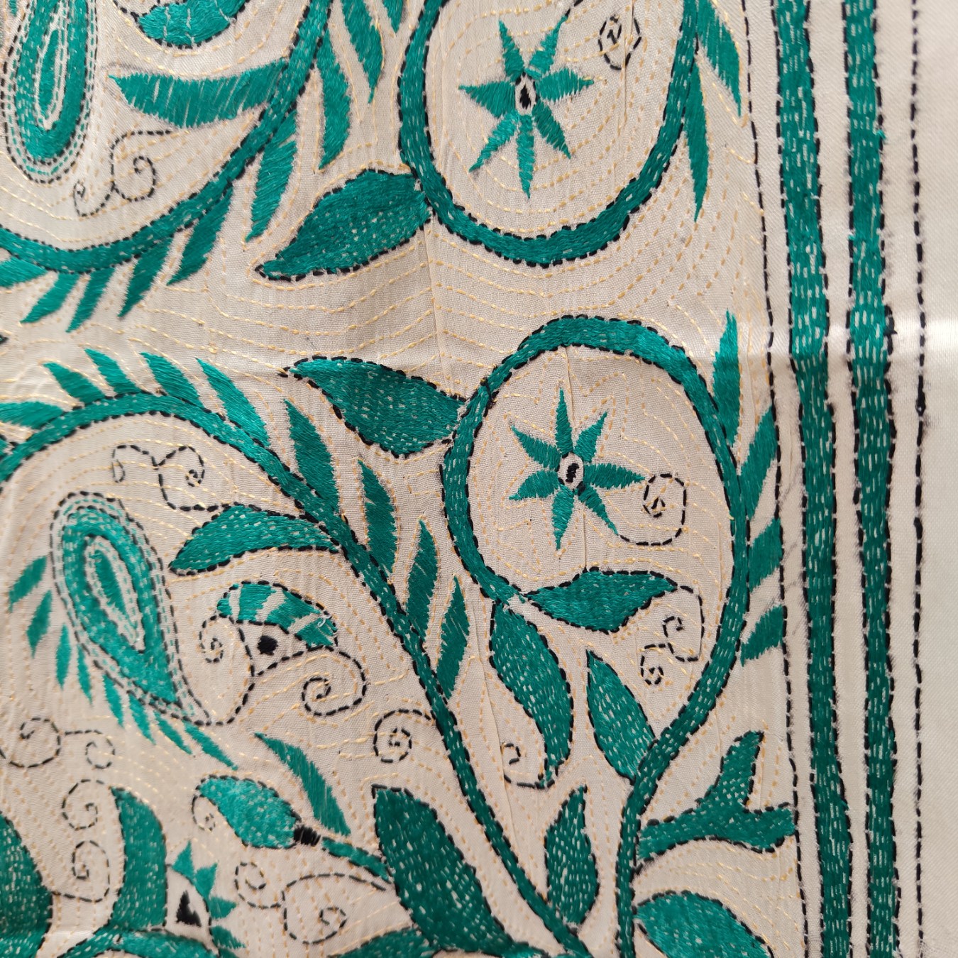 Kantha stole - Semi tussar - Image 2