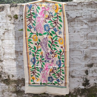 Kantha stole – Semi tussar