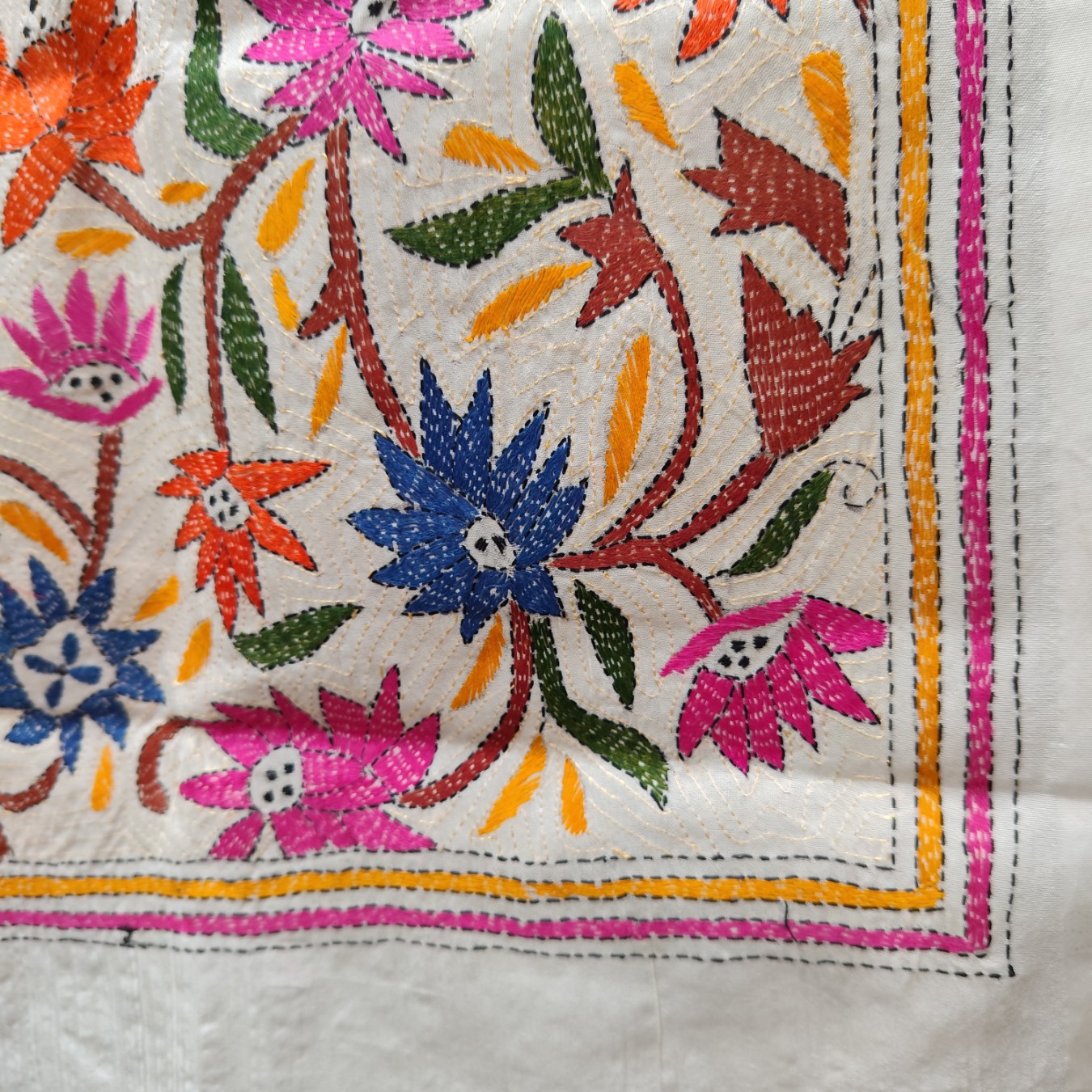 Kantha stole - Semi tussar - Image 2