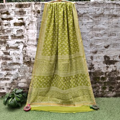 Kota Hand Block Printed Sarees