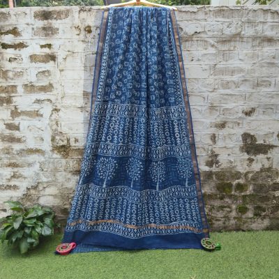 Kota Hand Block Printed Sarees