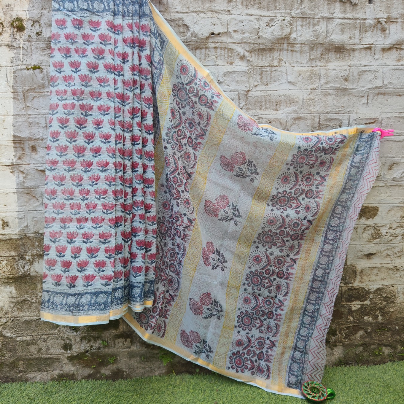 Kota Hand Block Printed Sarees - Image 2