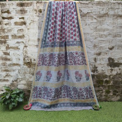 Kota Hand Block Printed Sarees