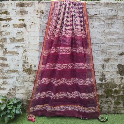 Kota Hand Block Printed Sarees