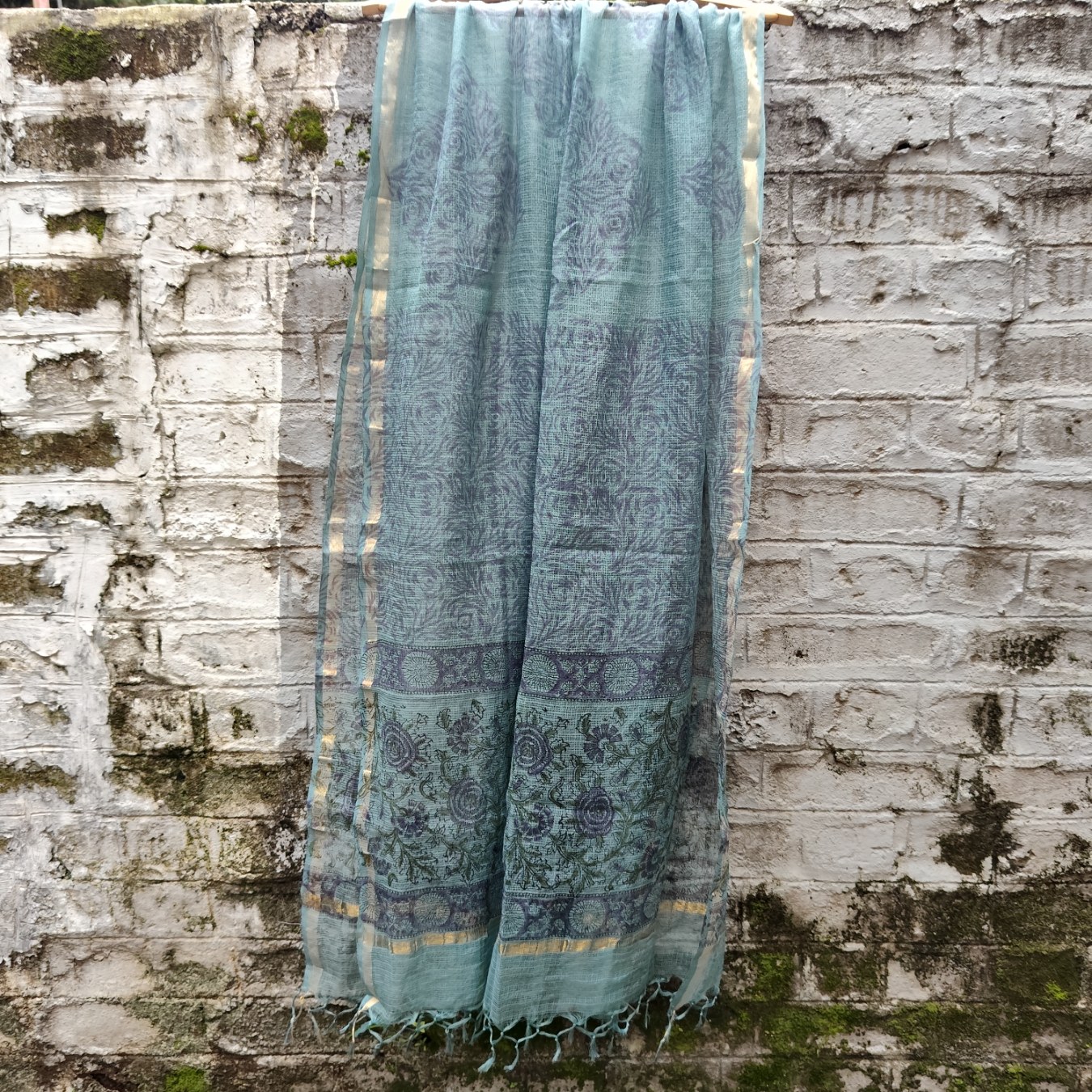 Pure Cotton Block print Dress materials sets with kota doria dupatta - Image 4