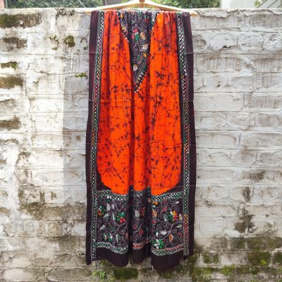 Cotton Kantha Batik Dupatta