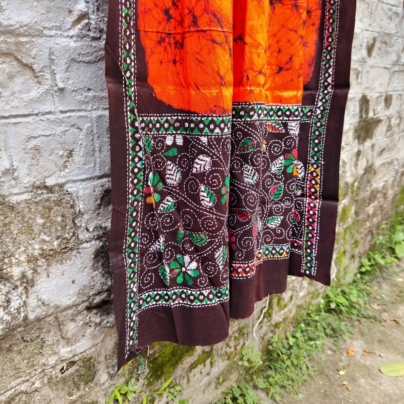 Cotton Kantha Batik Dupatta - Image 3