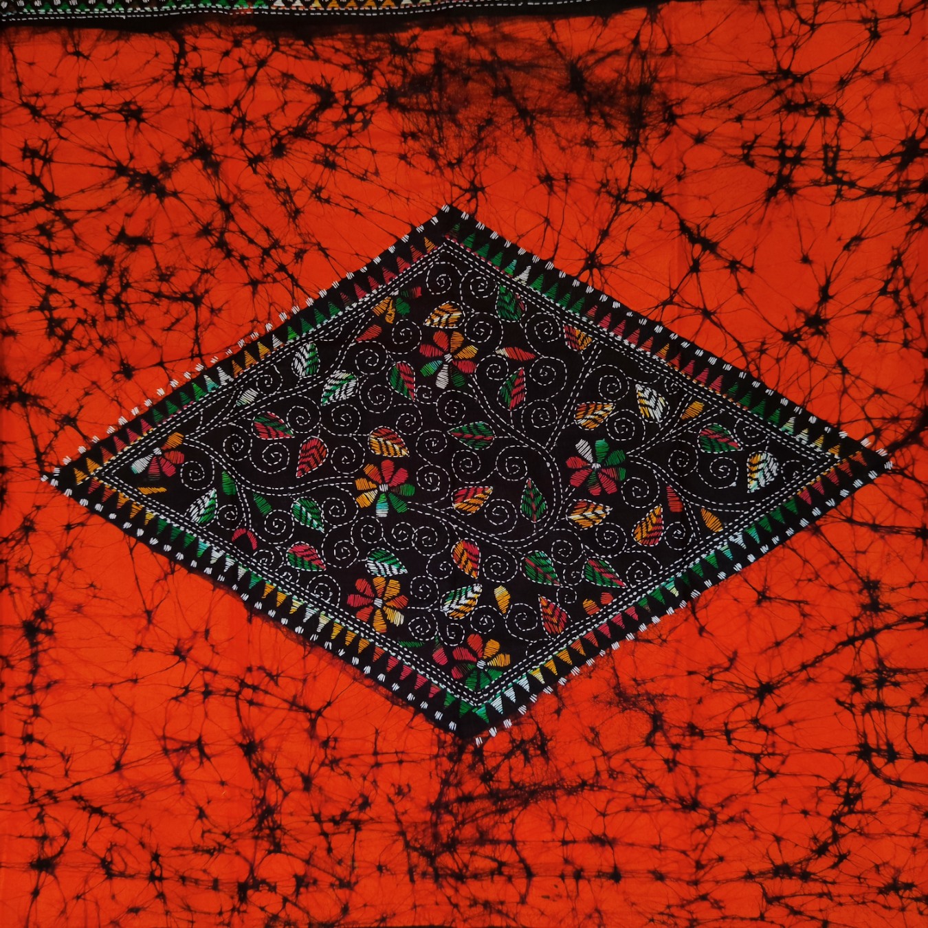 Cotton Kantha Batik Dupatta - Image 4
