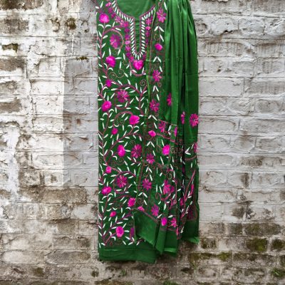Pure Cotton Hand-Embroidered Top-Dupatta Set
