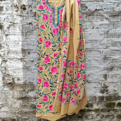 Pure Cotton Hand-Embroidered Top-Dupatta Set