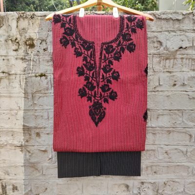 Hand Embroidered Top and Bottom set