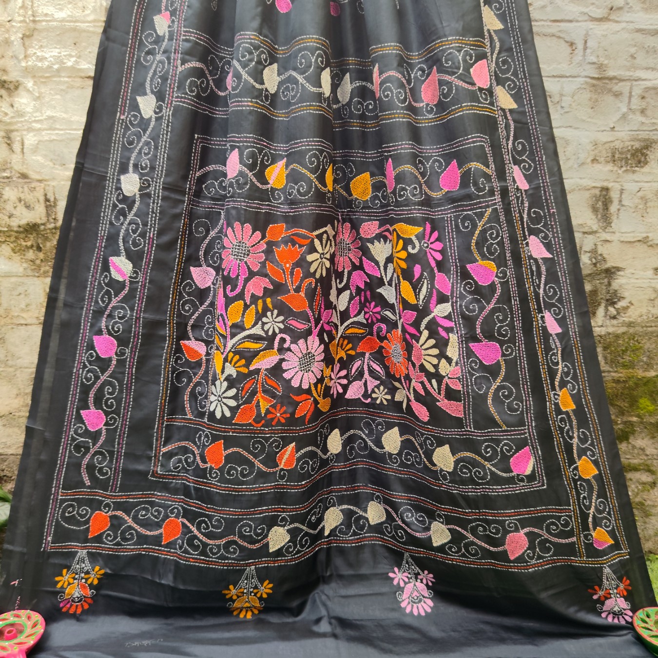 Kantha work sarees - Image 3
